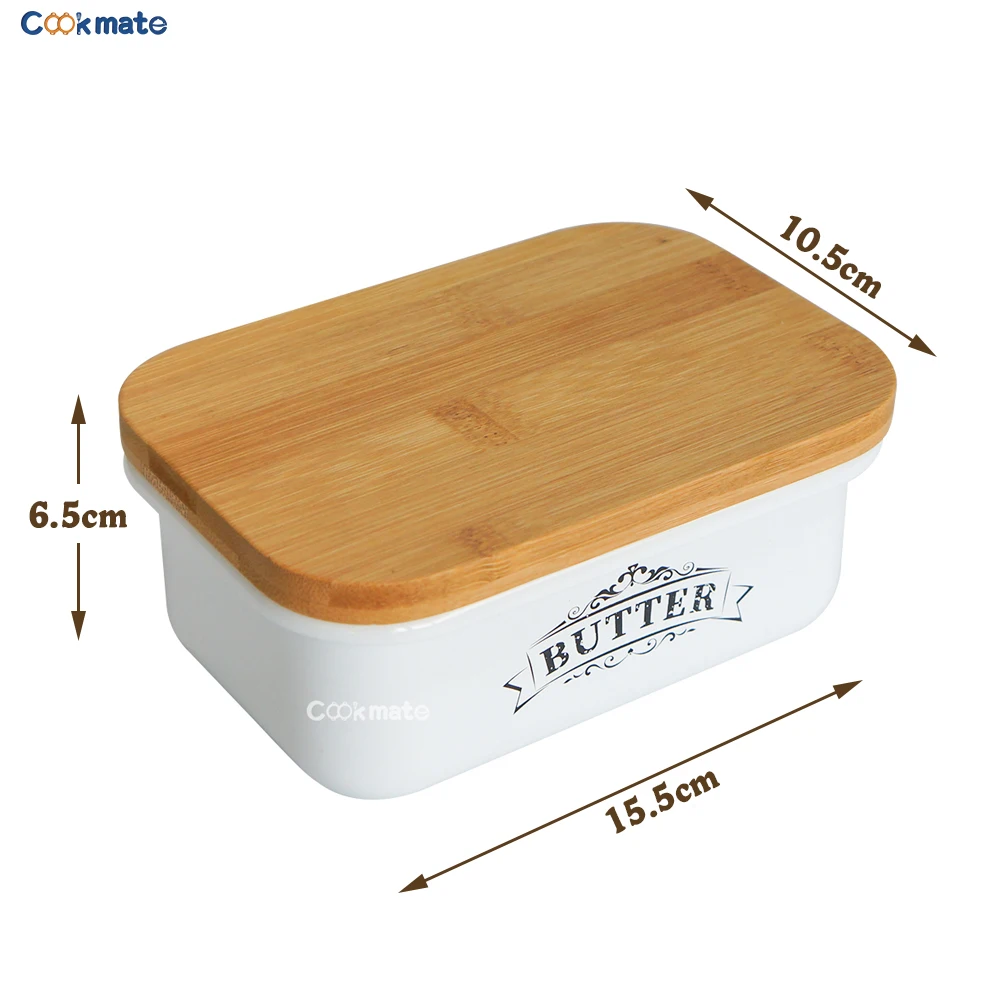 Boîte à beurre en métal blanc, boîte de conservation de cuisine avec joint  amélioré, récipient de