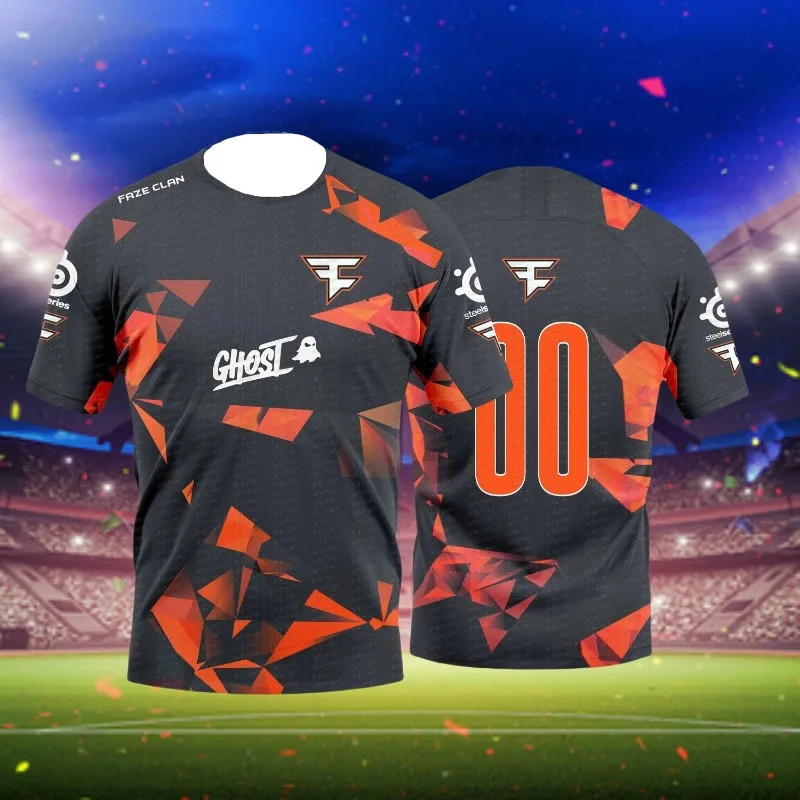 2024 Customized Name for New Esports Game Enthusiasts: Faze Team CSGO Knife Tower Competition Summer Men's and Women's T-shirts 2