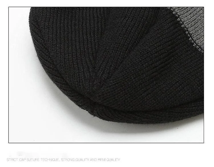 Knitted Beanie Hat For Men With Ear Protection For Autumn Winter_voghion.com