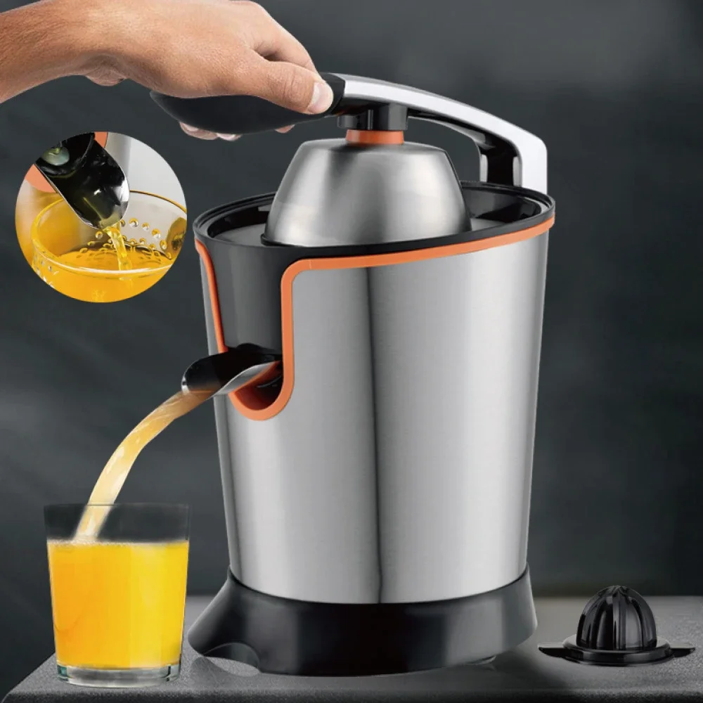 Citrus Juicer, Electric Orange Juicer for of any Size, New and Improved Easy Juicing Technology with Soft Grip Handle and Lid new wood camera hand grip for pentax 67 6x7 ii left hand handle holder with metal bracket camera accessories