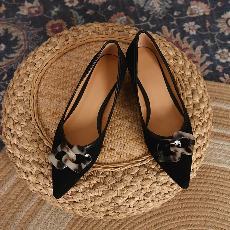 Women's Low Heel Shoes Pointed Toe Square Heel Sexy Women's Shoes Leopard Print Suede Outdoor Leisure Comfortable Zapatos Mujer 4