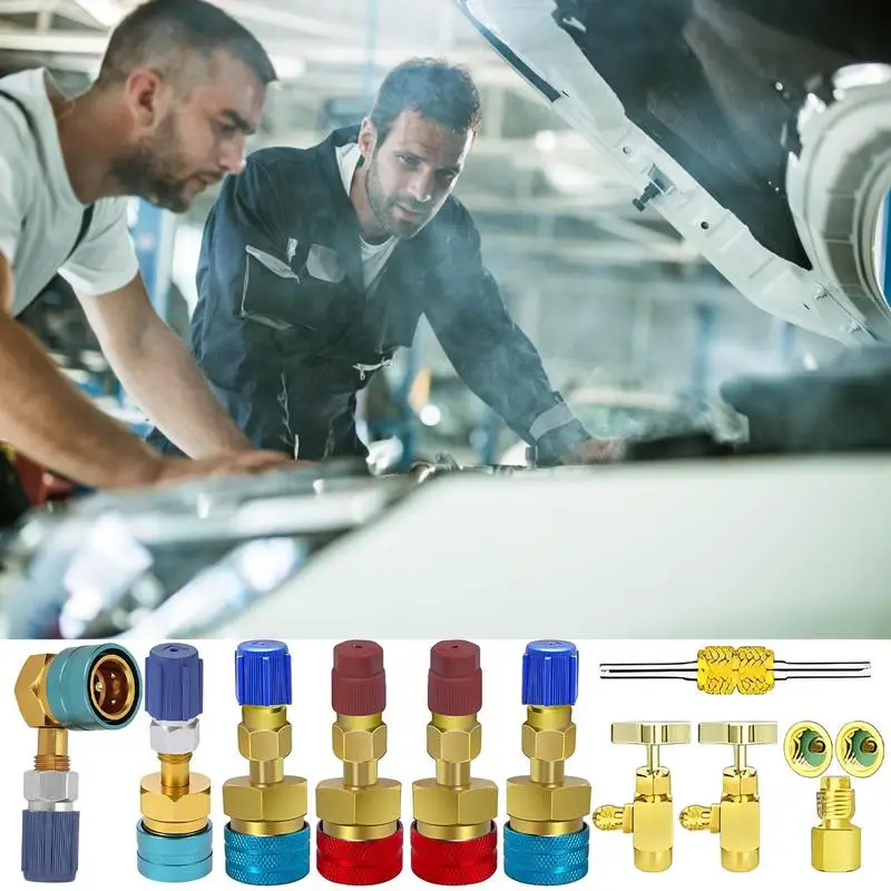

Adapter For A/c Refrigerant R1234yf To R134a Couplers Brass Connector Air Conditioning Recharging AC Refrigerant Accessories