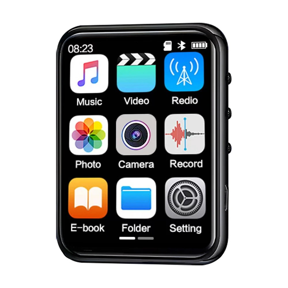MP3 MP4 Player Lossless Music Player 2.4 inch Full Touch Screen Bluetooth5.4 HiFi MP4 with Speaker FM/E-book/Recorder/picture