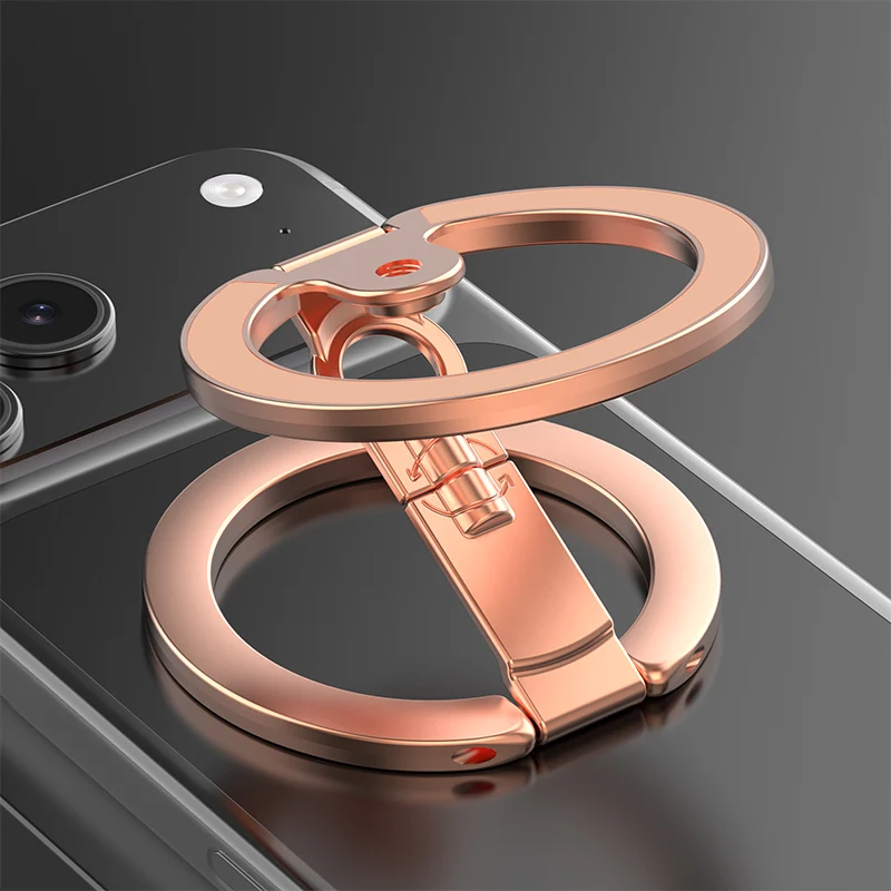 Magnetic Multifunctional Foldable Metal Phone Holder - Double-Sided and Universal Compatibility