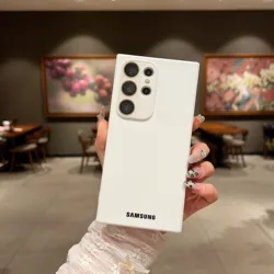 Ultra Thin Liquid Silicone Soft Phone Case Cover for Samsung Galaxy A55 (White)