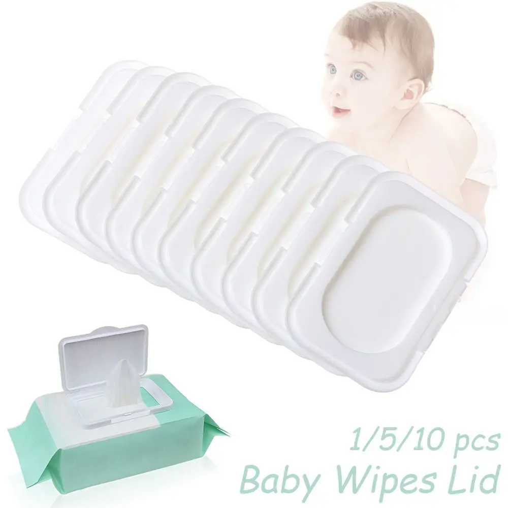 1/5/10pcs Reusable Baby Wipes Lid Useful Baby Wet Wipes Cover Portable