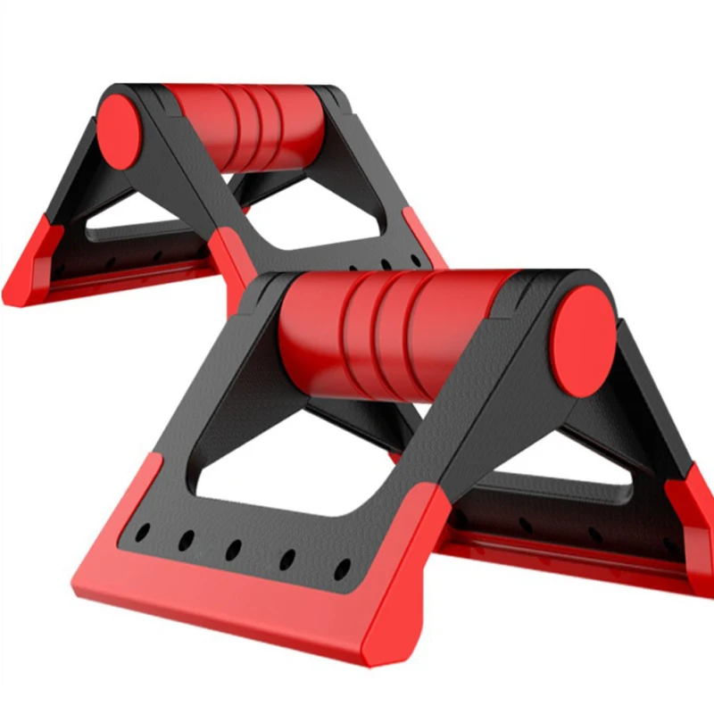 Description Picture 3 of itemFoldable Push-up Bracket Home Use Fitness Push-Ups Stand Rotating Push-up Rack Push Up Bar (Red)