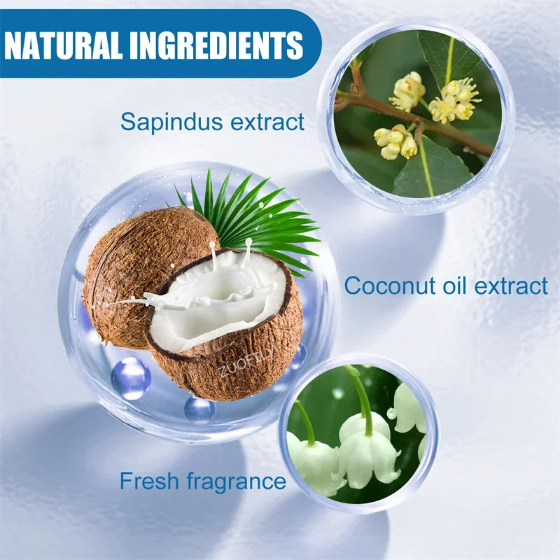 Laundry Detergent Laundry Tablets Concentrated Washing Powder Underwear Detergent Sheets Laundry Bubble Paper Clothing Cleaning Product 30Pcs/Bag