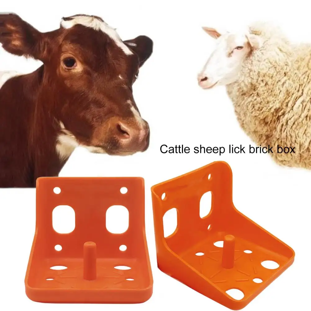 Salt Block Holder Goat Mineral Block Tray Bite Resistant Save Space Cattle Sheep Horse Lick Brick Container for Farm