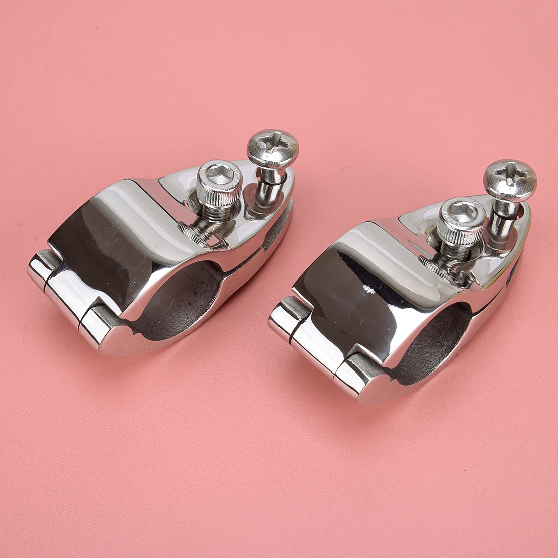 

2Pcs 7/8" 22mm Hinged Jaw Slide Hinge Rail Mount Fitting Stainless Steel for Boat Yacht Bimini Top