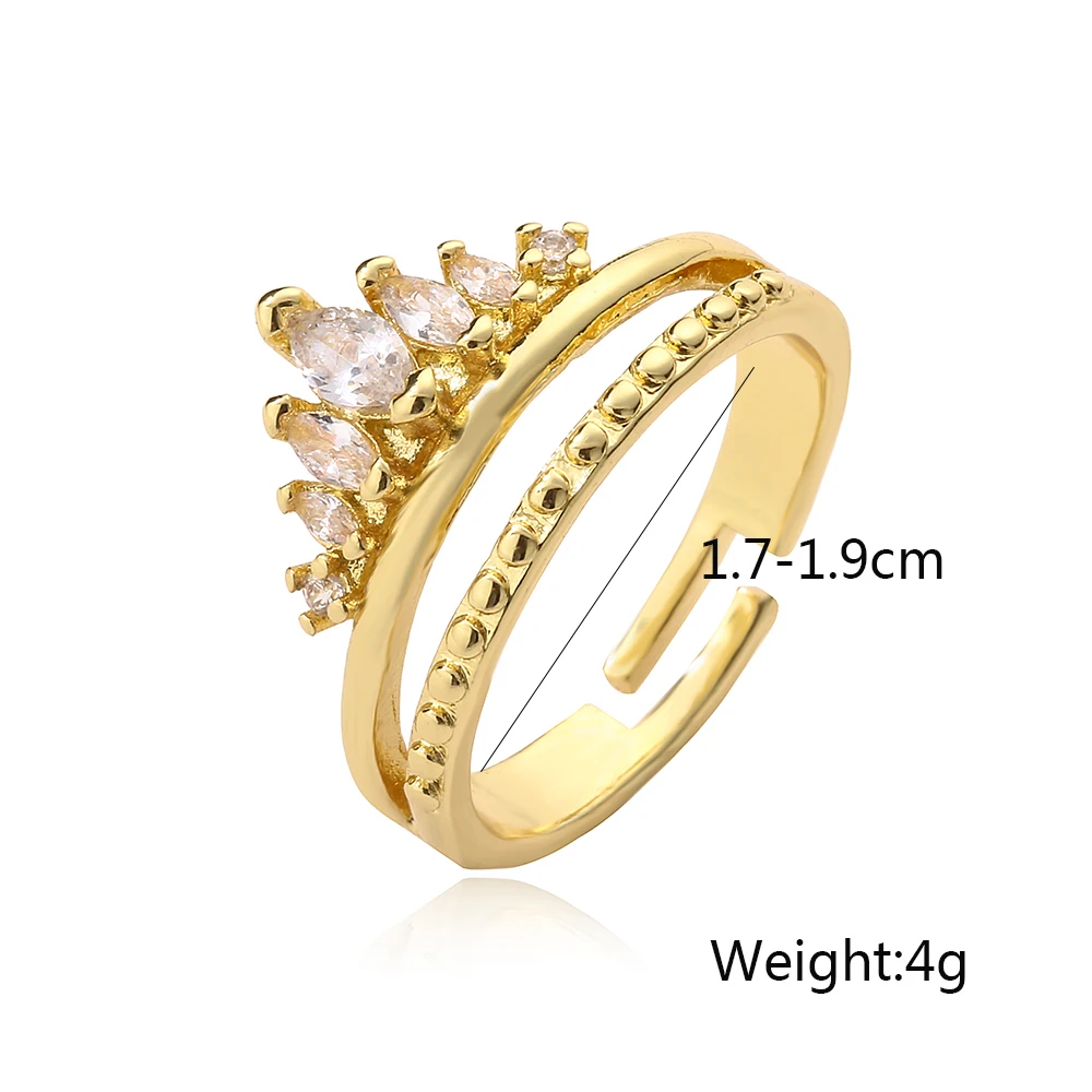 Vintage Virgin Mary Cubic Zirconia Adjustable Ring For Women Girls Unique Glamorous Design Wedding Party Promise Jewelry