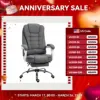 Vinsetto High-Back Executive Office Chair with Footrest, Linen-Fabric Computer Chair with Padded Armrests, Gray 1