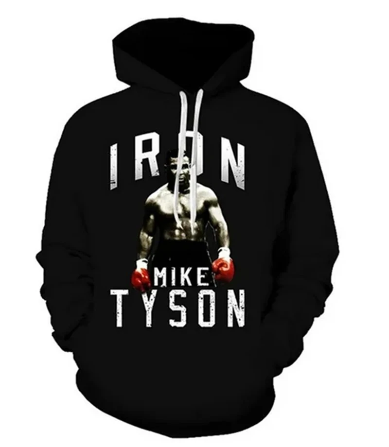 thumbnail image 1 of Sudadera con capucha para hombre con estampado 3D del campeón de boxeo Mike Tyson, nueva sudadera de moda urbana Harajuku de gran tamaño, jersey informal de manga larga, 1 of 4