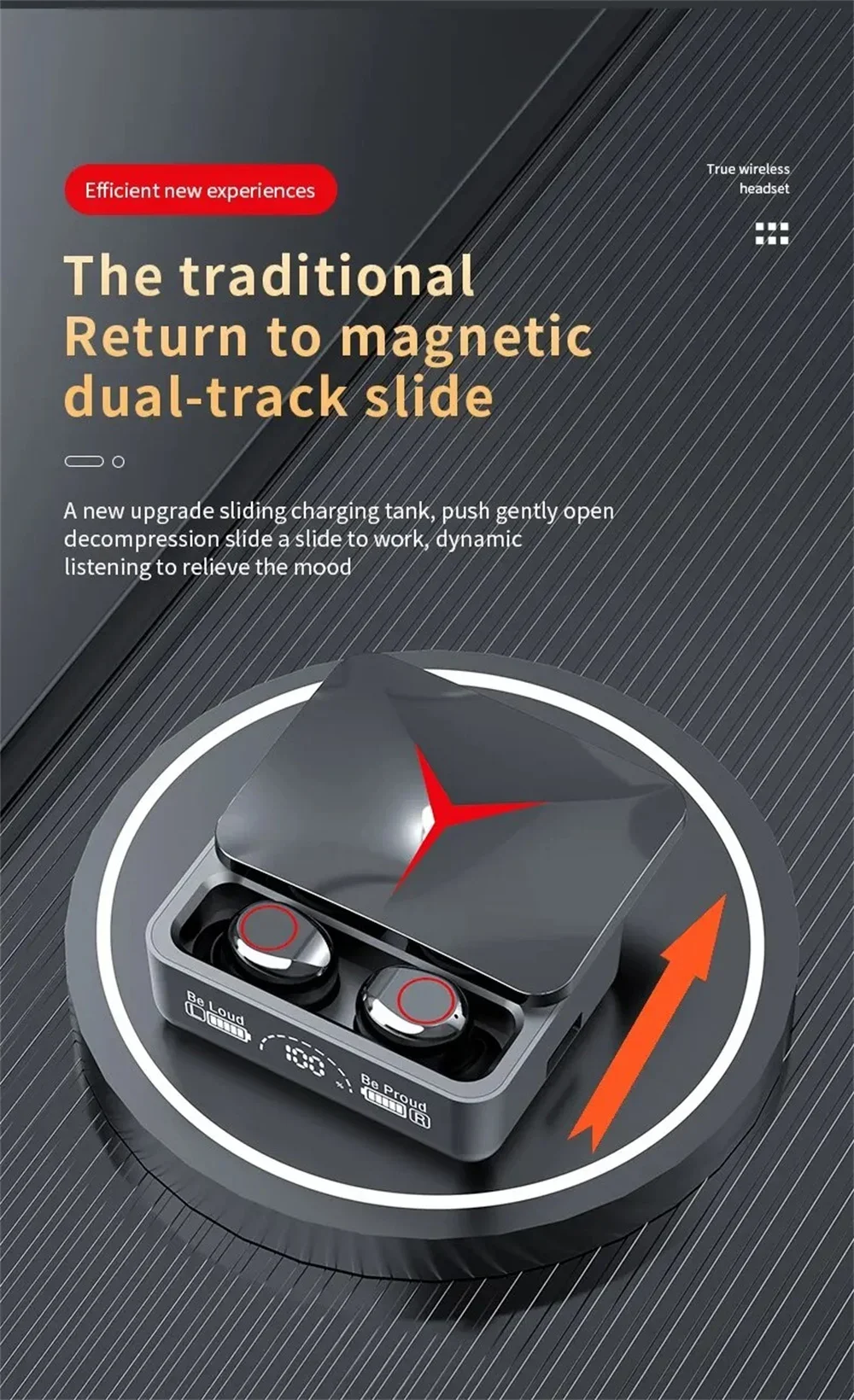 Bluetooth 5.3 Touch Control Gamer Headset Wireless Earphones HiFi Stereo Noise R