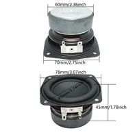 1 pcs 3 Inch 78MM Subwoofer Speaker 4 Ohm 15W Supper Bass Audio Square Woofer DIY Home Theater Sound Music Bookshelf Loudspeaker - Image 2