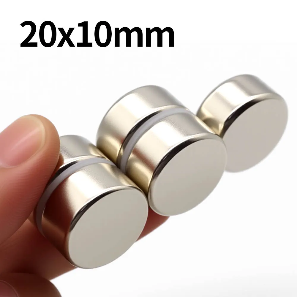 แม่เหล็กนีโอไดเมียมขนาด 20x10 มม. แรงสูงพิเศษ N35 NdfeB แม่เหล็กถาวรทรงกลม แม่เหล็กทรงพลัง แม่เหล็กติดตู้เย็น 1