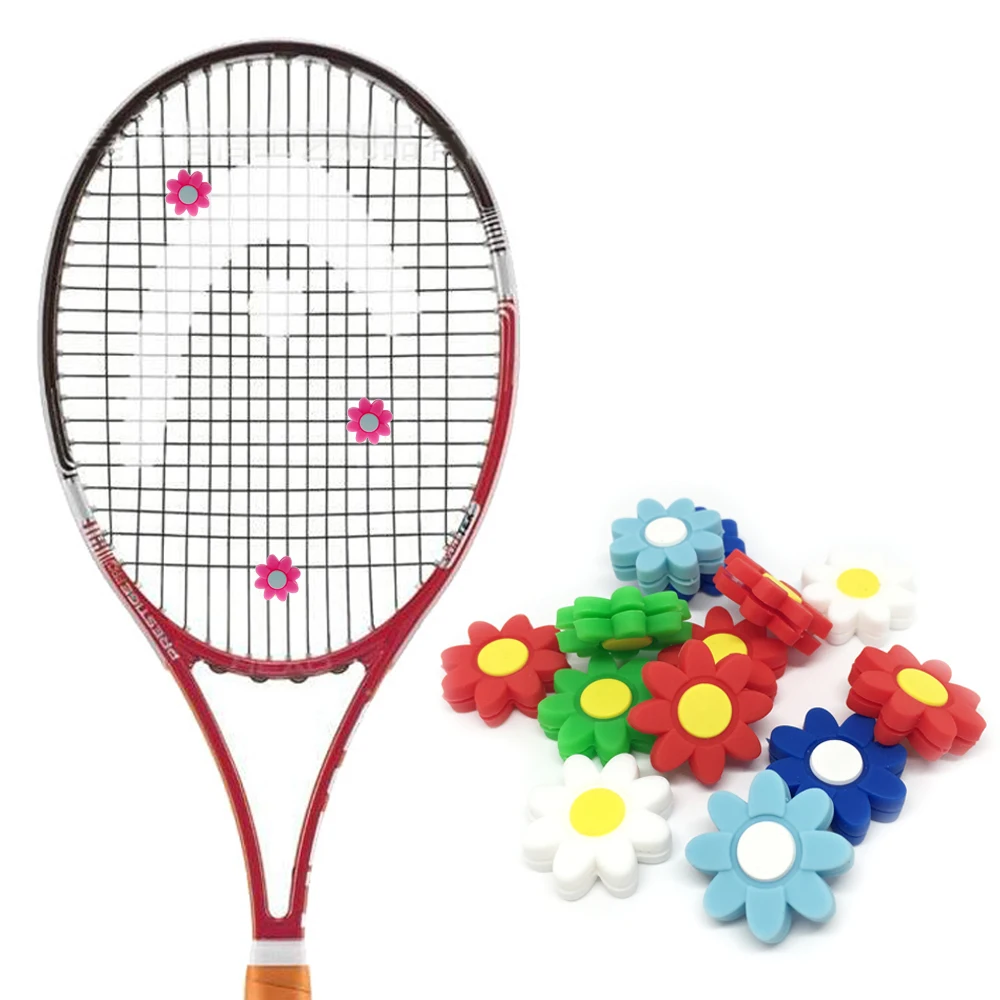 4Pcs/2Pcs Retail Tennis Racket Vibration Dampeners Silicone Cartoon Petal Shape Anti-Vibration Shock Absorber Tennis Accessories tennis accessories tennis racket shock absorber