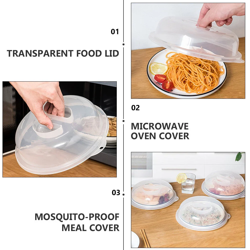  Proof Meal Cover Stainless Steel Plate Cover Microwave Food Cover Round  Steaming Cover Food Splatter Covers for Kitchen Food Heat Preservation  Cover
