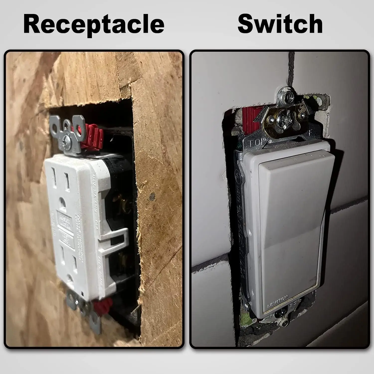 Enhanced Red Electrical Box Outlet Spacers for Secure Plug and Switch Installation