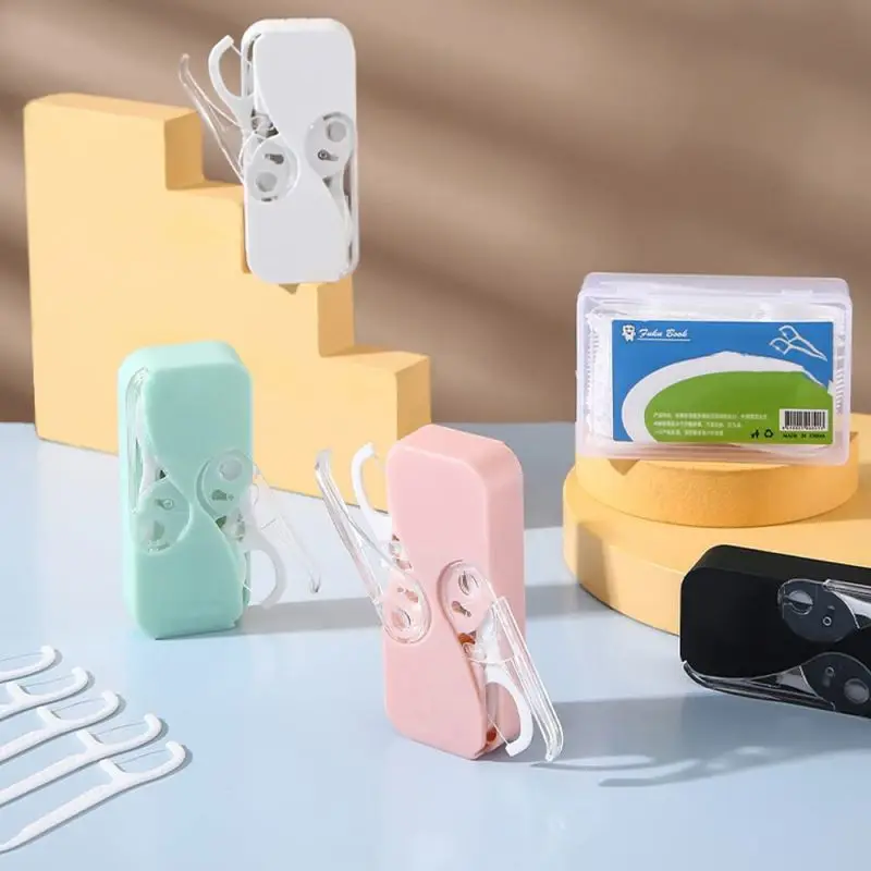 

Portable Floss Dispenser Automatic Floss Organizer for Family Hotel Travel Dental Floss Portable Case