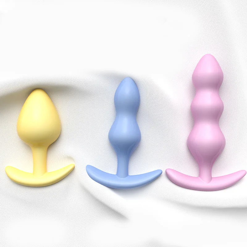 Weiche Silikon Anal Plugs Anal Stimulator Anus Trainer Sex Spielzeug Pull Bead Anal Plug Flirten Zubehör Anzeige_voghion.com