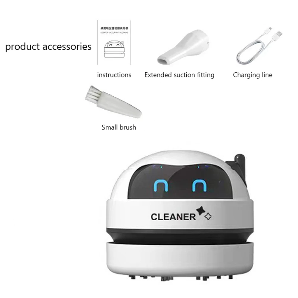 Portable USB Mini Vacuum Cleaner with Rechargeable Wireless Dust Removal Brush