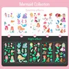 15 Sheets Carton Lumious Tatoo Kids Play Temporary Tatoo Sticker for Childrens Body Art Mermaid Sticker Glow Paste on Face Arm 3
