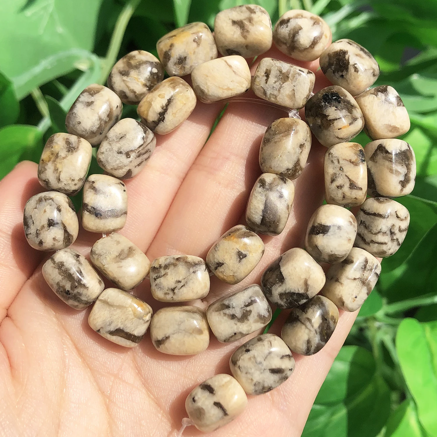 8x12mm Natuurlijke Blauwe Turkoois Rhodoniet Amazoniet Stenen Kralen Onregelmatige Rechthoek Armband Losse Kralen voor Sieraden DIY Maken – Detail 35