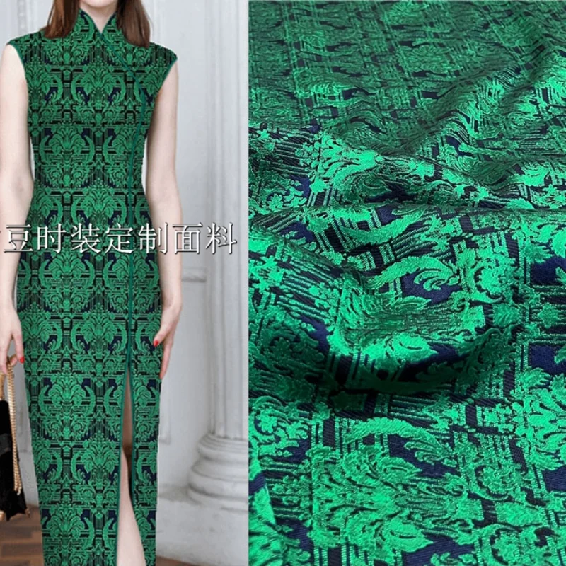 

Yarn Dyed Jacquard Brocade Fabric Chinoiserie Style Flower Dress Coat Clothing Fashion Designer Sewing Material Wholesale Cloth