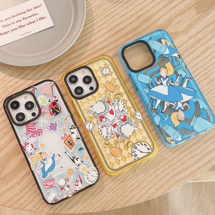 

2.0 Version Acrylic Upgrade Border Cartoon World Phone Case Cover for IPhone 11 12 13 14 15 Pro Max Case for IPhone 15 Pro Max