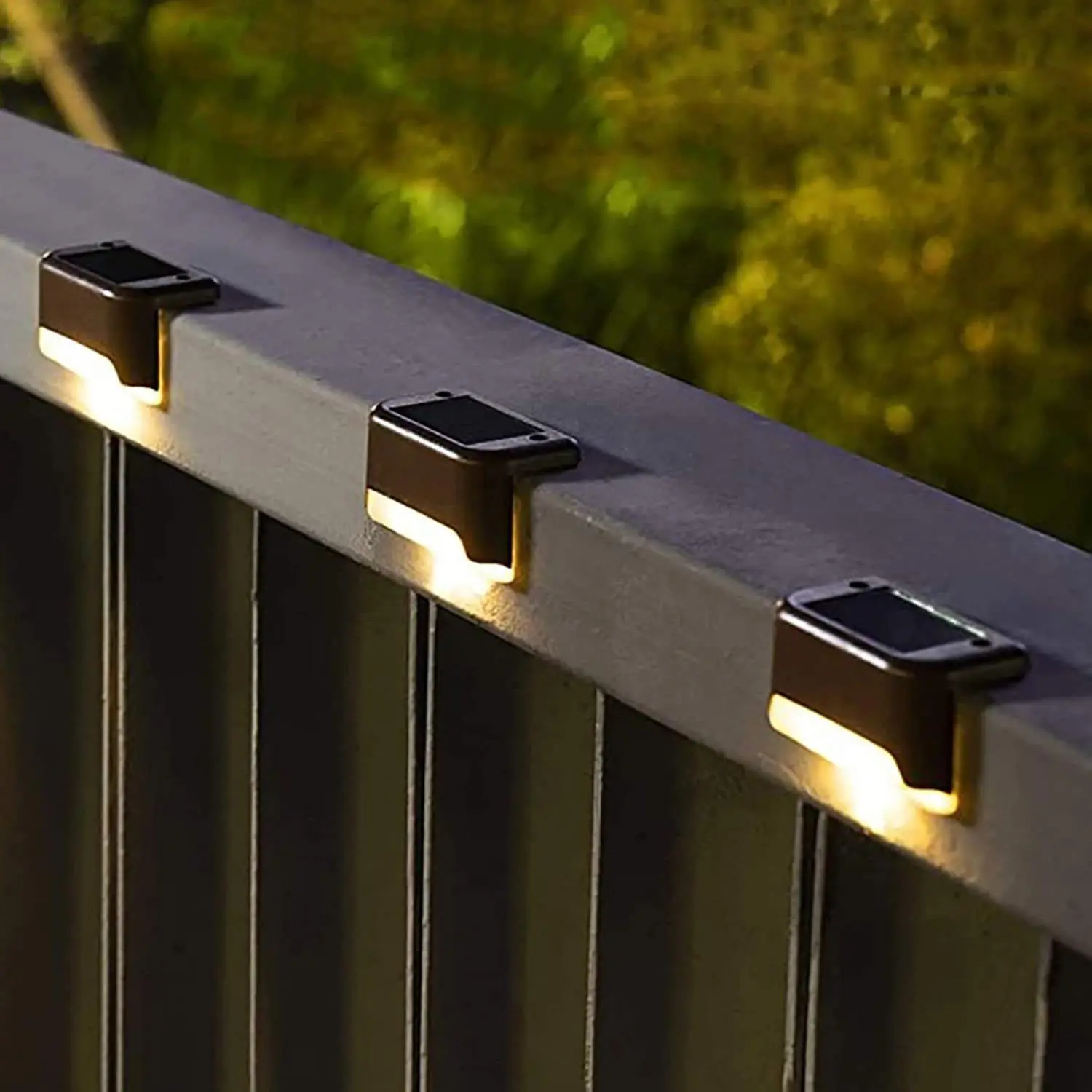 

Solar Deck Lights Outdoor Step Lights Waterproof Led Solar Lights for Railing Stairs Step Fence Yard Patio and Pathway