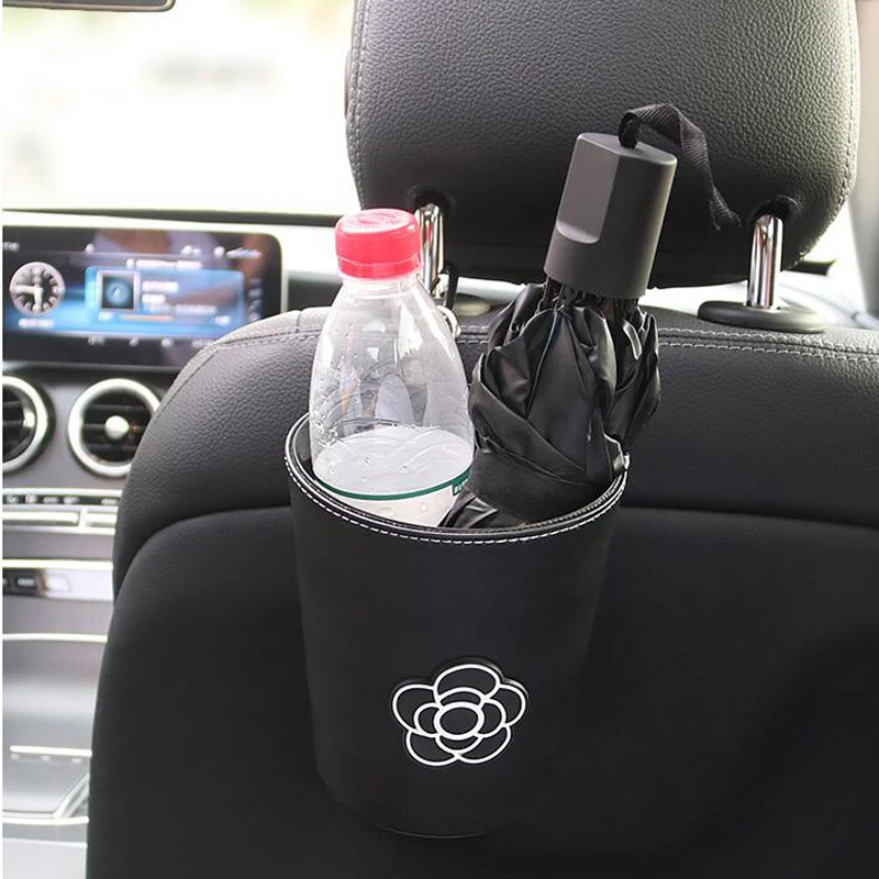 Cute Cartoon Flower Car Trash Bin Can for Back Seat Headrest Mini Auto Outlet Air Vent Organizer Rubbish Bag Garbage Storage,car trash can