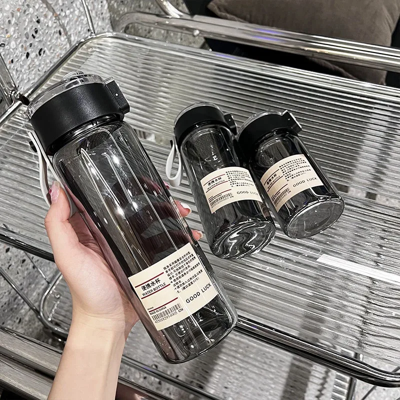 

Transparent Water Bottles with Rope Portable BPA Free Leakproof Drink Bottle Drop-resistant Tea Cup borraccia 350/550/750ml