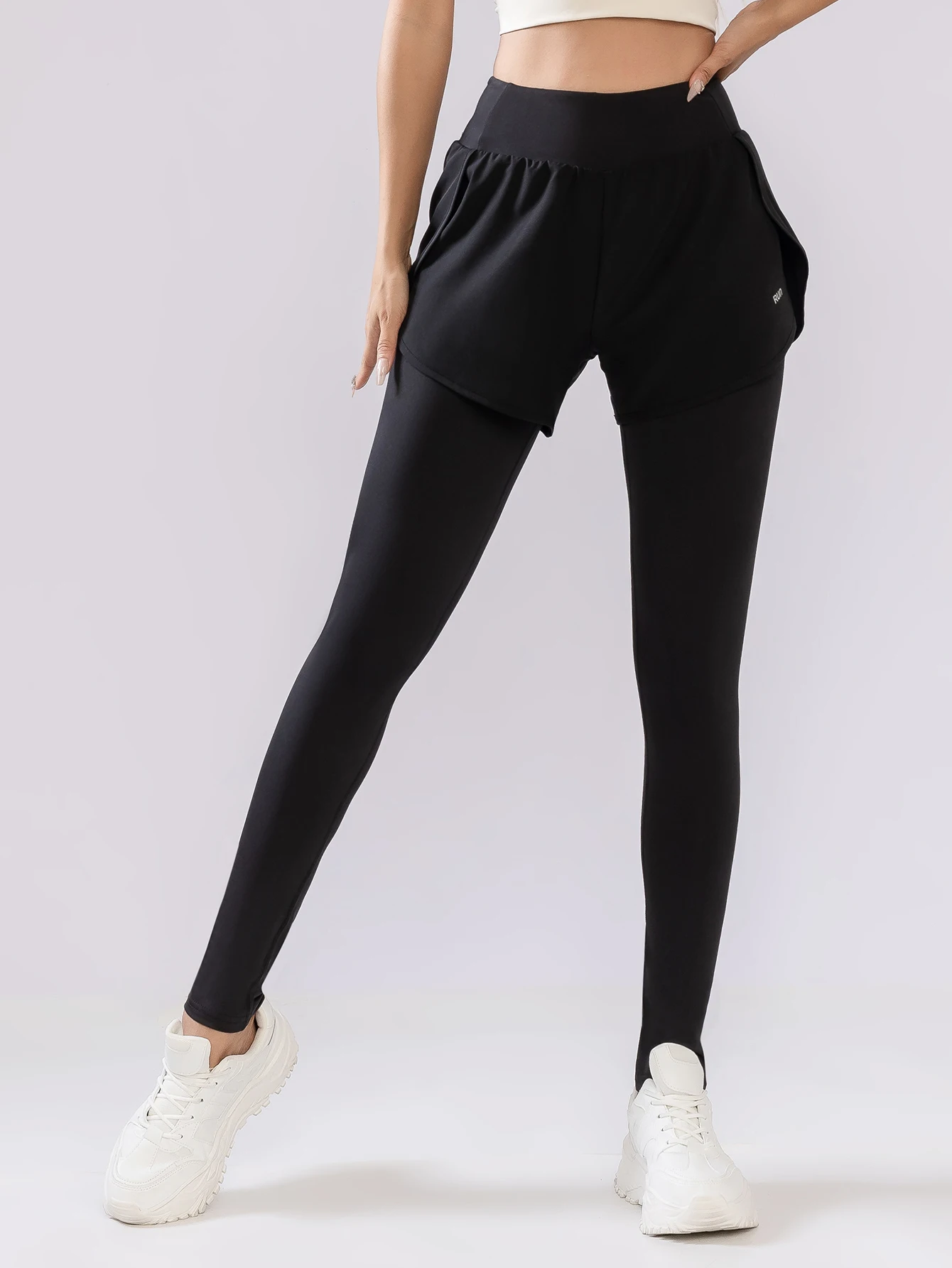 Yoga pants women's high-waisted hip lift autumn and winter vacation two pieces of fitness running training sports set profession 4