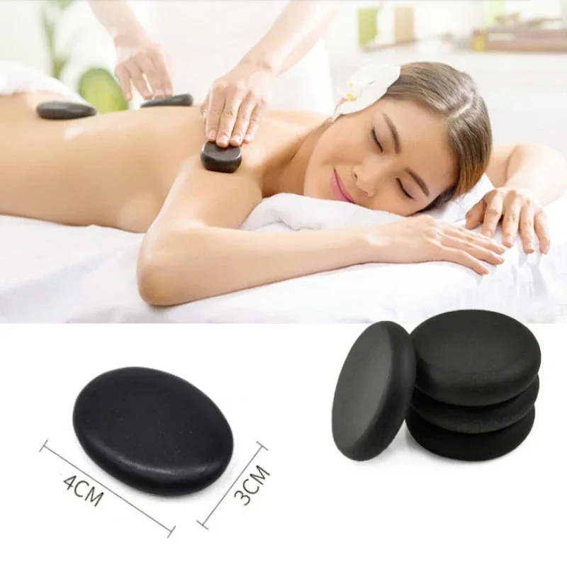 Massage Tool Hot Stone Massage Set Heater Box Relieve Stress Back Pain Health Care Lava Basalt round massage tool Stones