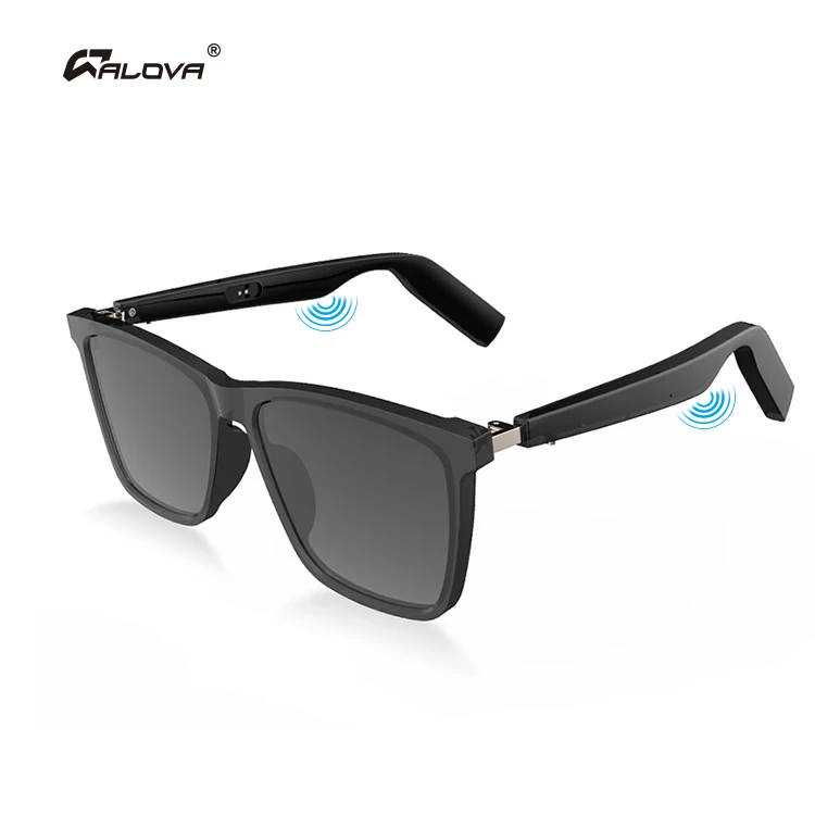 ALOVA Bone Conduction Earphone Glasses with Speaker Wireless Bluetooth Smart Audio Headphone Sunglasses