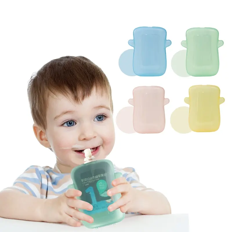 Baby Food Storage Containers 1pc Translucent Squeeze-Proof Puree Box For Children To Eat Yogurt And Puree