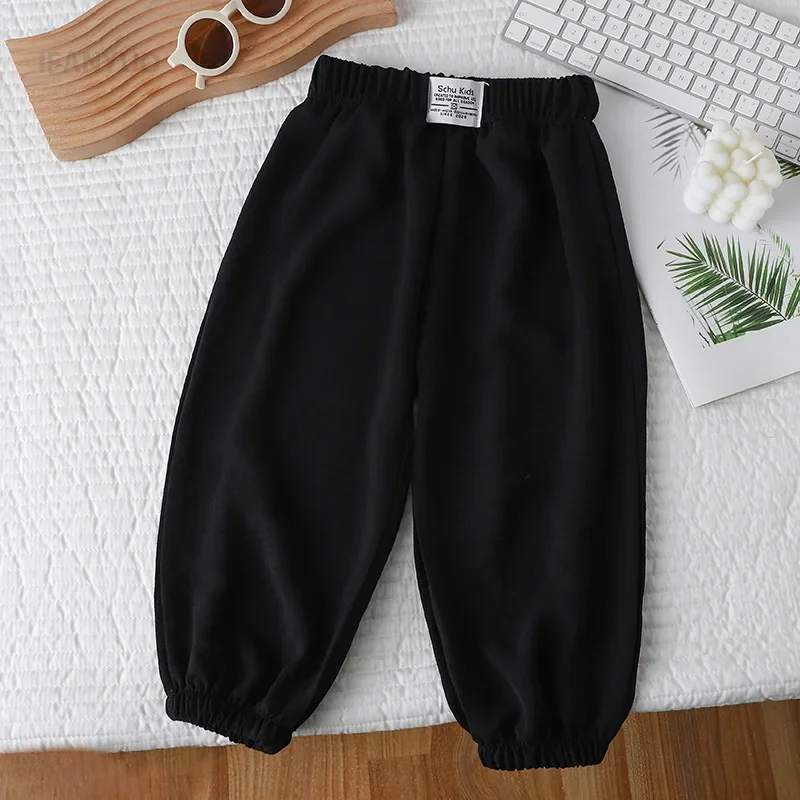 1-12Y New Thin Pants Summer Mosquito Proof Boys Girls Children's Pants Thin Style Boys and Girls Wide Leg Loose