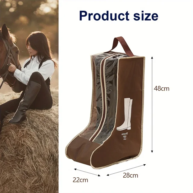 Pvc Non-woven Fabric Equestrian Boot Carrying Bag Durable  Ergonomic Design Sturdy Handles Horse Gear Riding Accessories 3