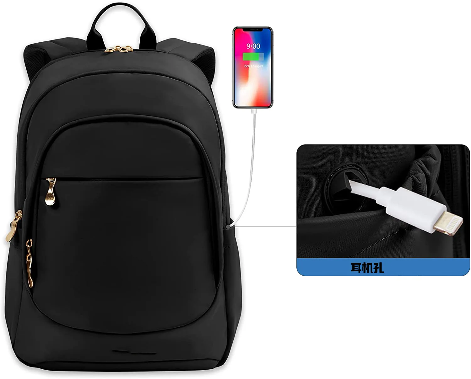 

New backpack, laptop, backpack, women's leisure travel bag with large capacity