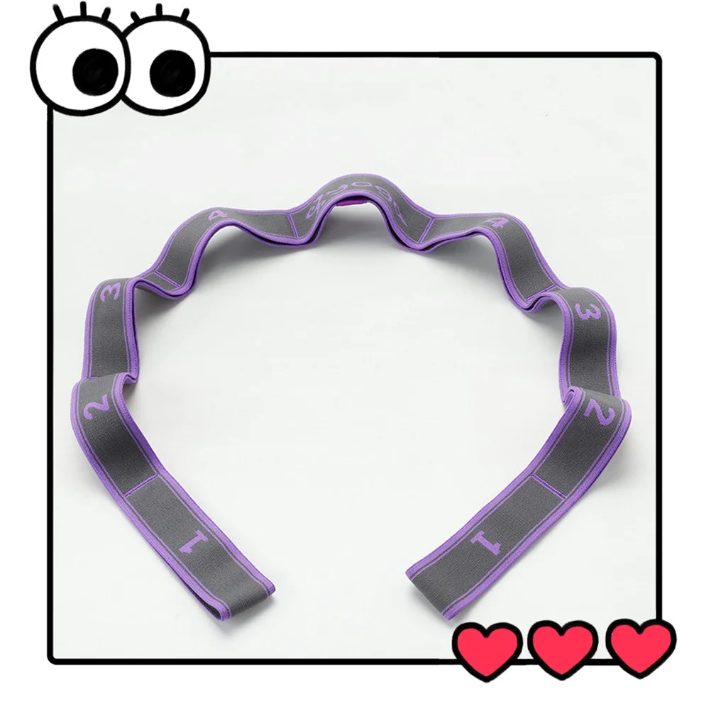 

Stretching Exercise Strap Yoga Strap with Ring Exercise Band Strap for Pilates Workouts Gymnasts ( Purple )