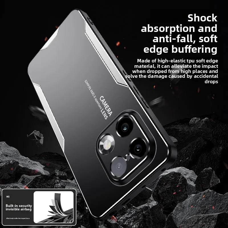 Luxury Matte Shockproof Bumper Case with Full-Coverage Lens Protection and Anti-Fingerprint Acrylic Finish