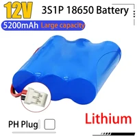 Packs de batteries Li-ion 3S1P 18650, batterie Rechargeable au Lithium 12V 11.1V pour caméra de vidéosurveillance, alimentation de secours, lumière LED pour balayeuse 4