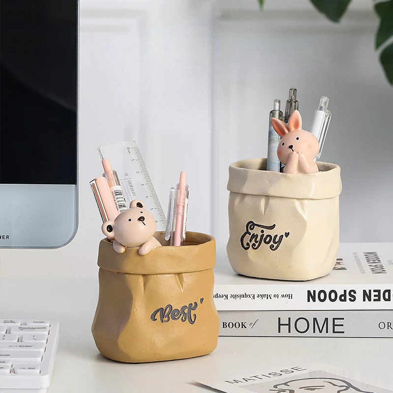 

Animal Craft Kawaii Multifunction Pen Holder Pens Stand Pencil Holders for Desk Large Office Accessories Supplies Stationery