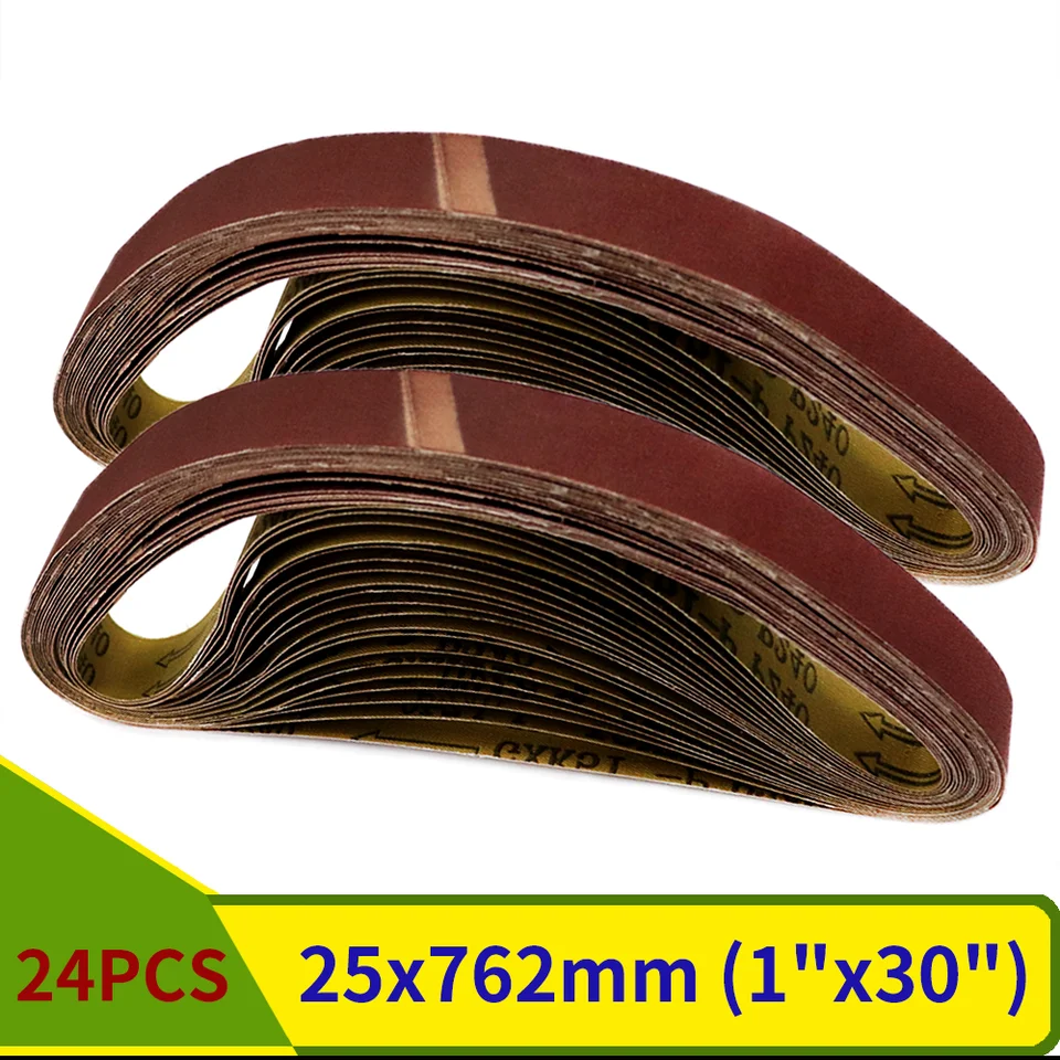 Kozelo 12pcs Sanding Belts - [ 15mm X 452mm, 240 Grit ] Sandpaper Belt Strip Sander Paper For Wood Paint Sanding Metal Polishing