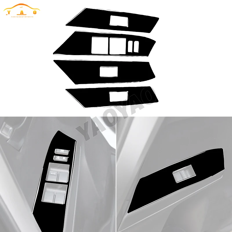 Per Toyota Rav 4 Rav4 2016 2017 Car Door Window Glass Lift Button Frame Cover Sticker Piano Black Accessori Interni