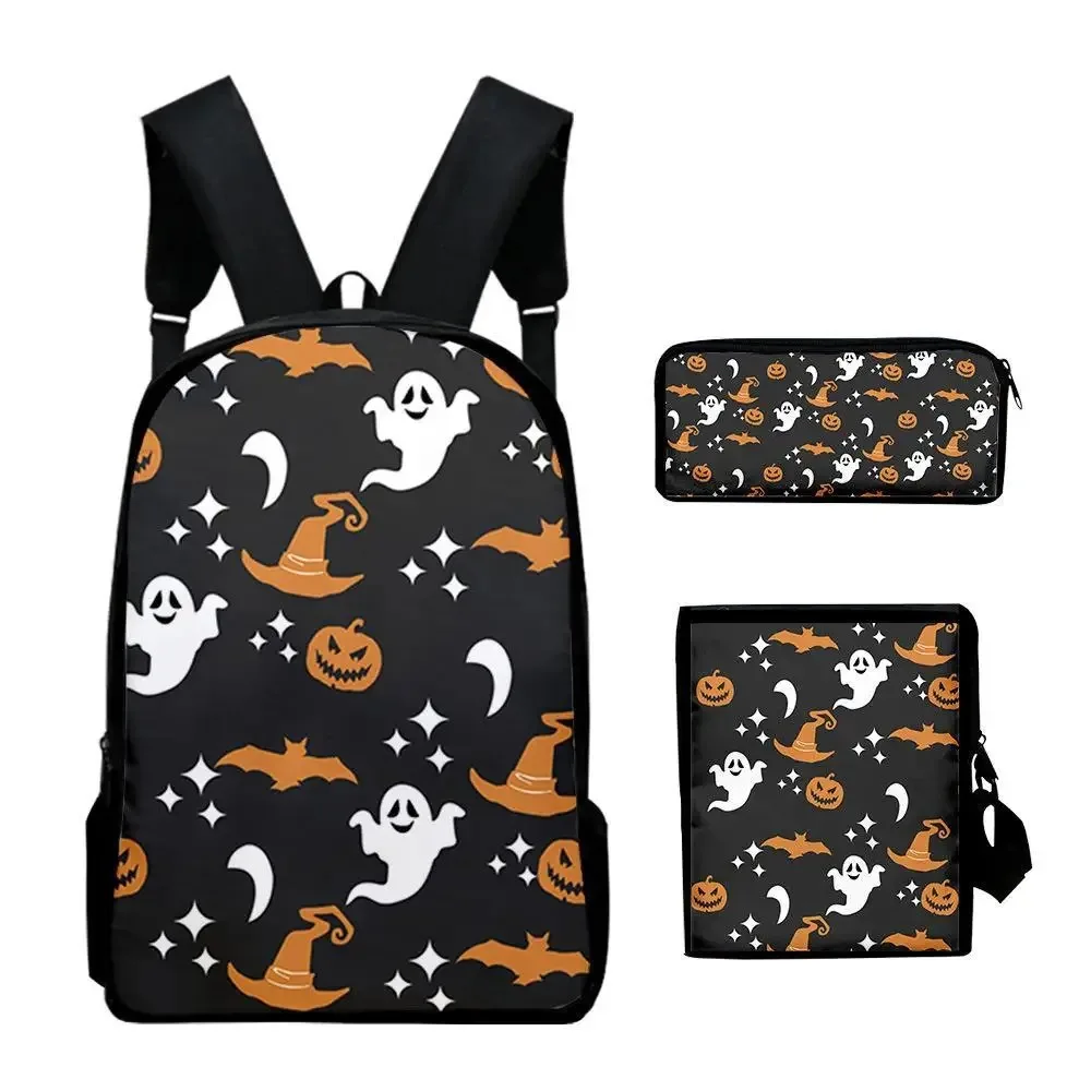 Halloween 3D Printed School Backpacks, Harajuku, Student, Laptop Backpack, Backpack, Tilt Shoulder Bag, Pencil Case, Popular,