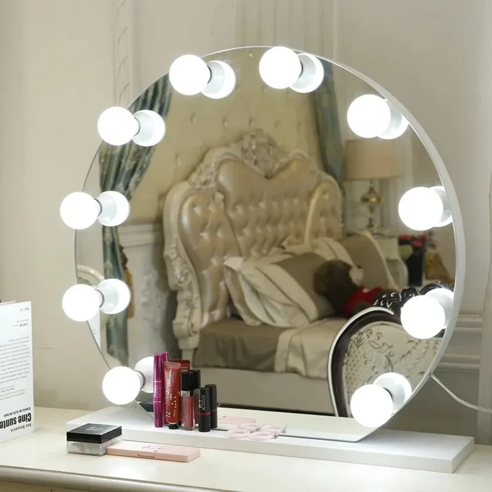 Hollywood Mirror with Lights Dressing Table Full 4/8/14 Dimmable Bulbs Led Lighted Table Vanity