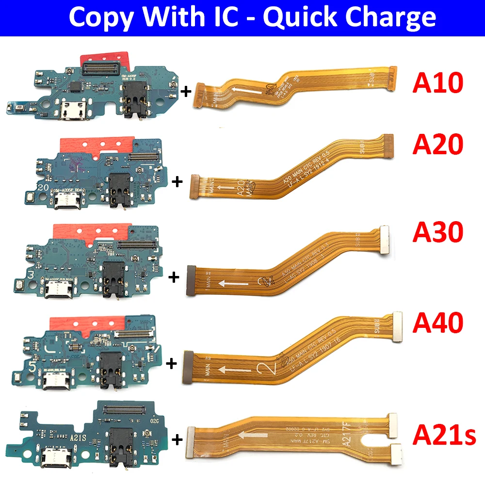 

New USB Charging Board Port Main Flex Cable For Samsung A10 A20 A30 A40 A50 A70 A10s A20s A30s A50s A21s A31 A51 A71