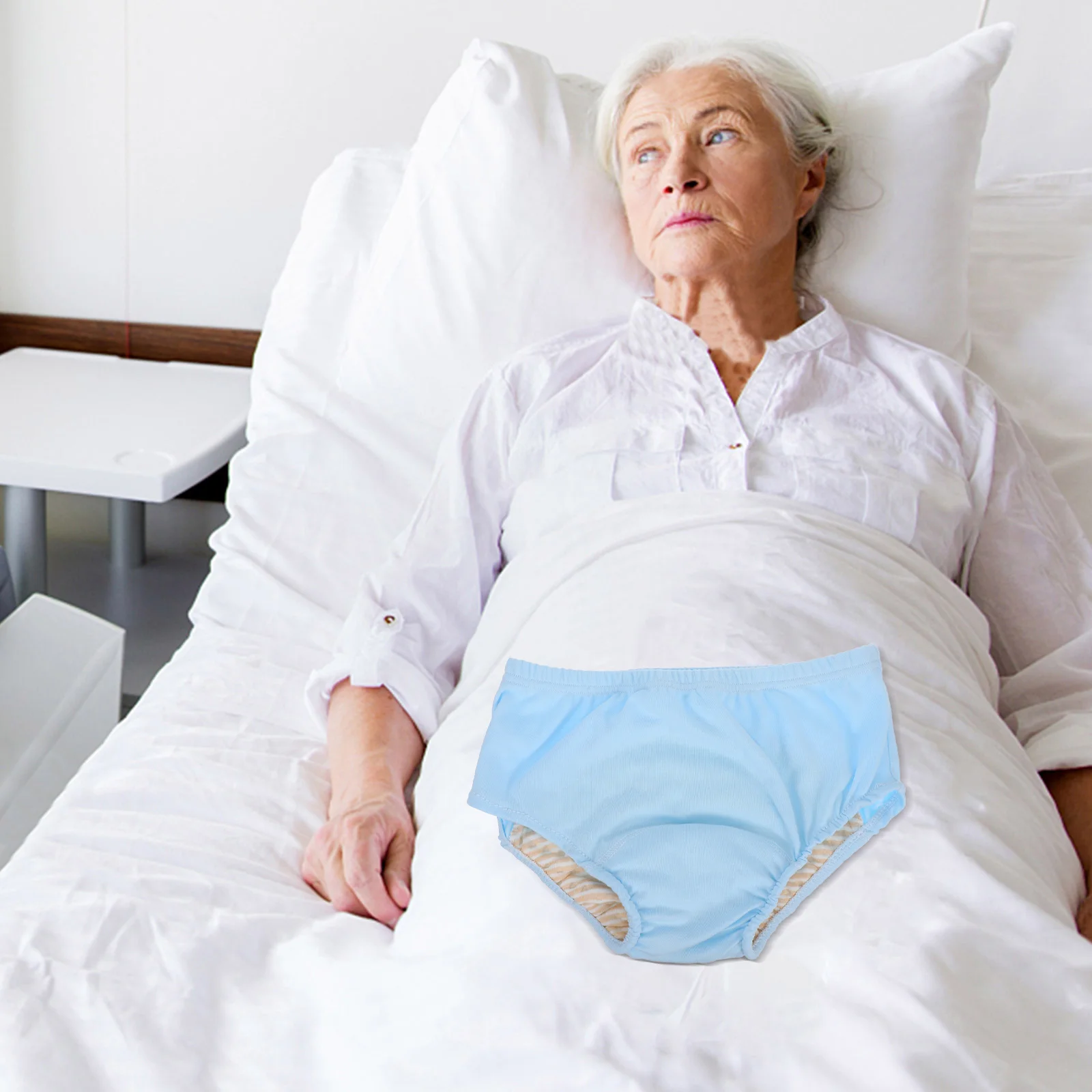Elderly Anti-Urine Nursing Women's Panties Womens Cotton Diaper for Urinary The Underpants Washable Breathable Nappy 3